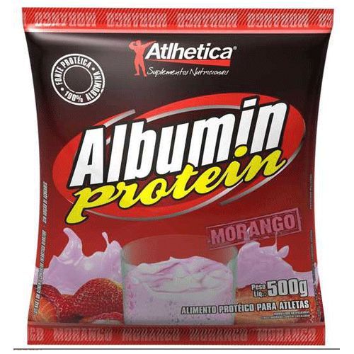 Albumin Protein - Morango 500g - Atlhetica