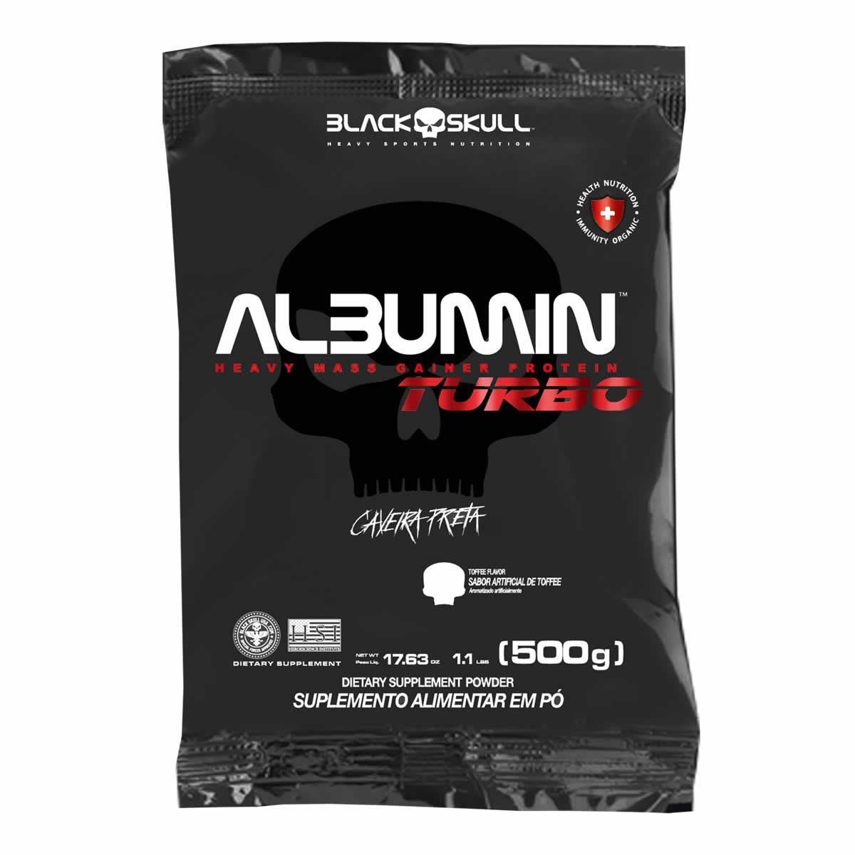 Albumin Turbo - 500g Refil Toffee - Black Skull