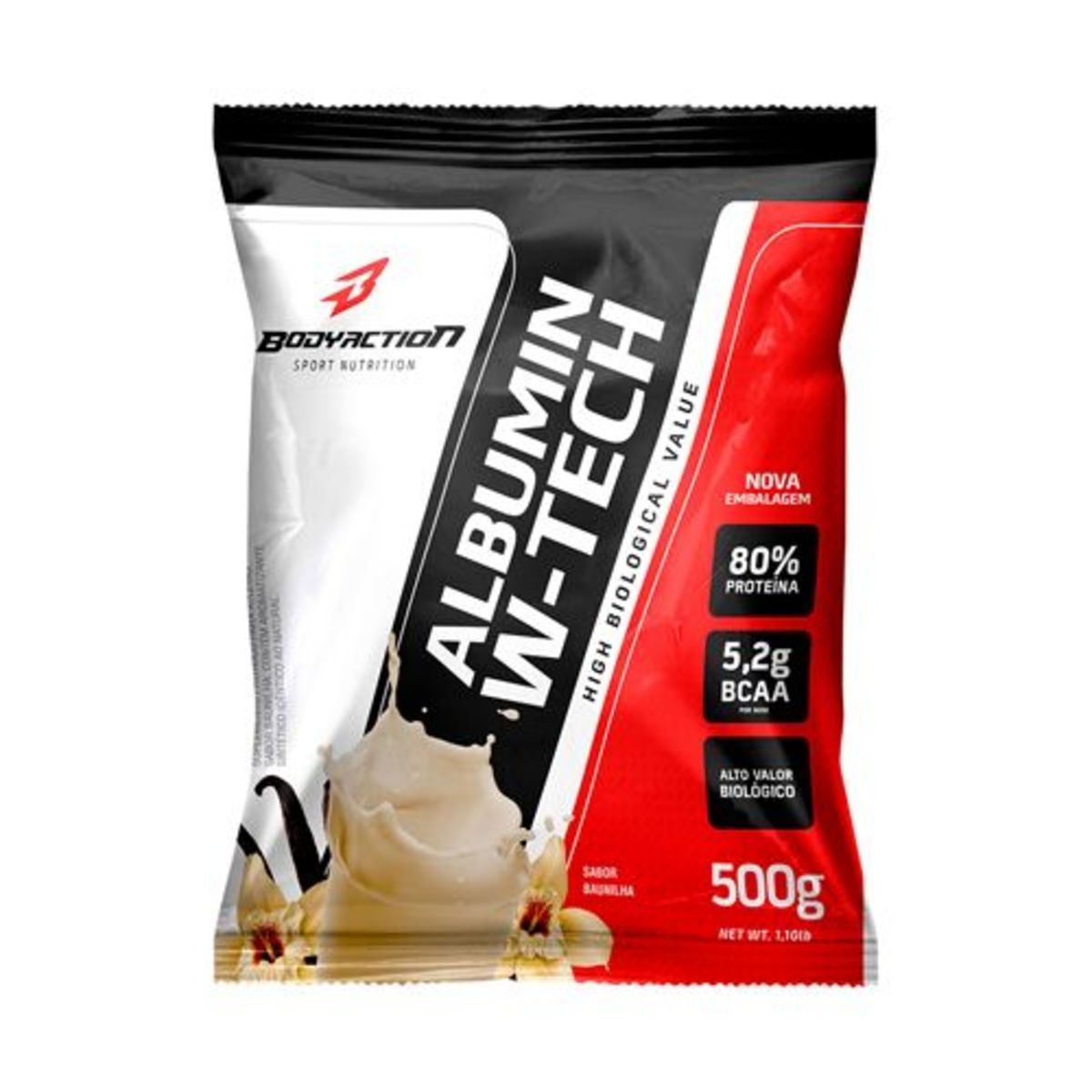 Albumin W-Tech - 500g Refil Baunilha - BodyAction