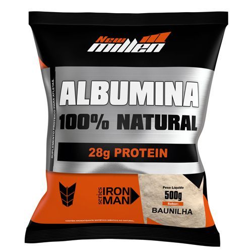 Albumina 100% Natural - 500g Refil Baunilha - New Millen