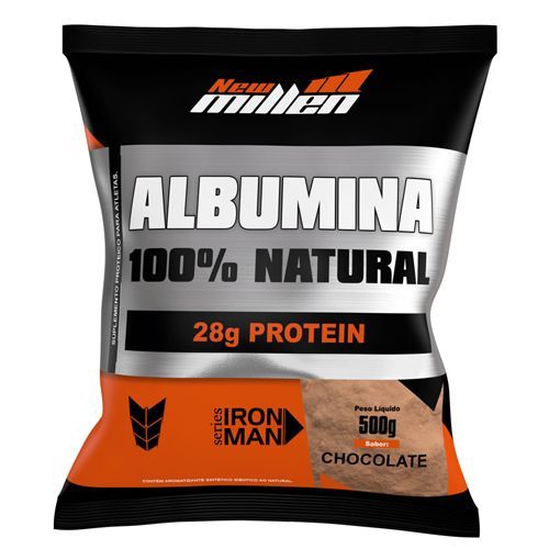 Albumina 100% Natural - 500g Refil Chocolate - New Millen