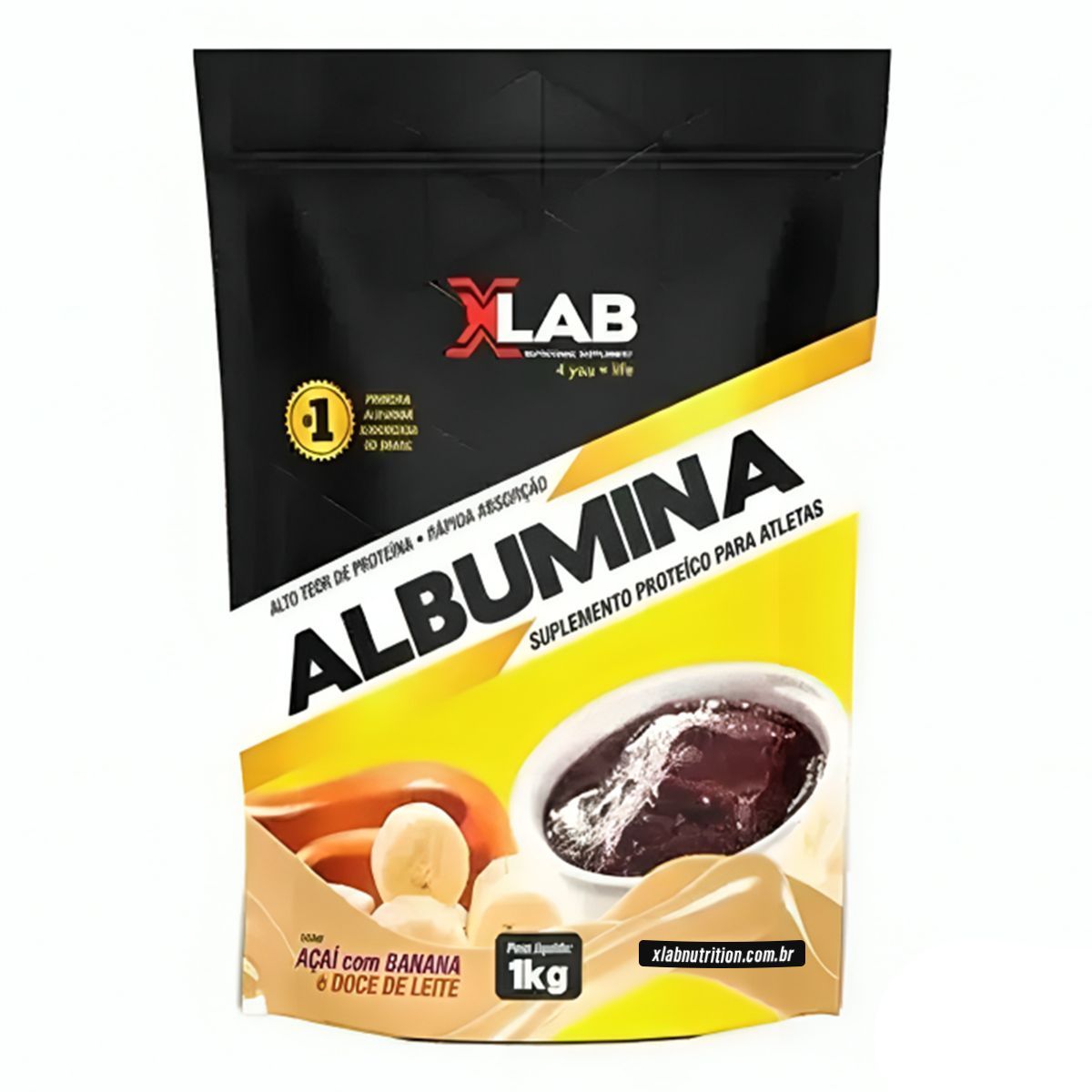 Albumina - 1000g A�a� com Banana e Doce de Leite - X-Lab