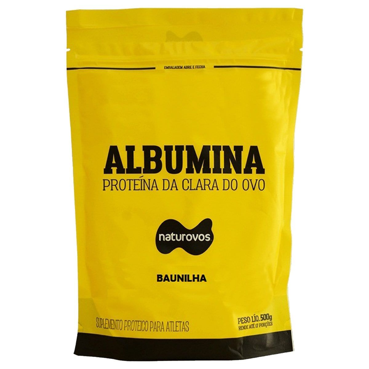 Albumina - 500g Refil Baunilha - Naturovos*** AVARIA EMBALAGEM *** Data Venc. 15/06/2023