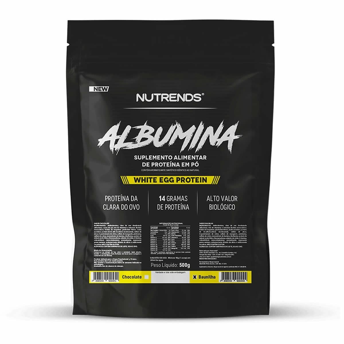 Albumina - 500g Refil Baunilha - Nutrends