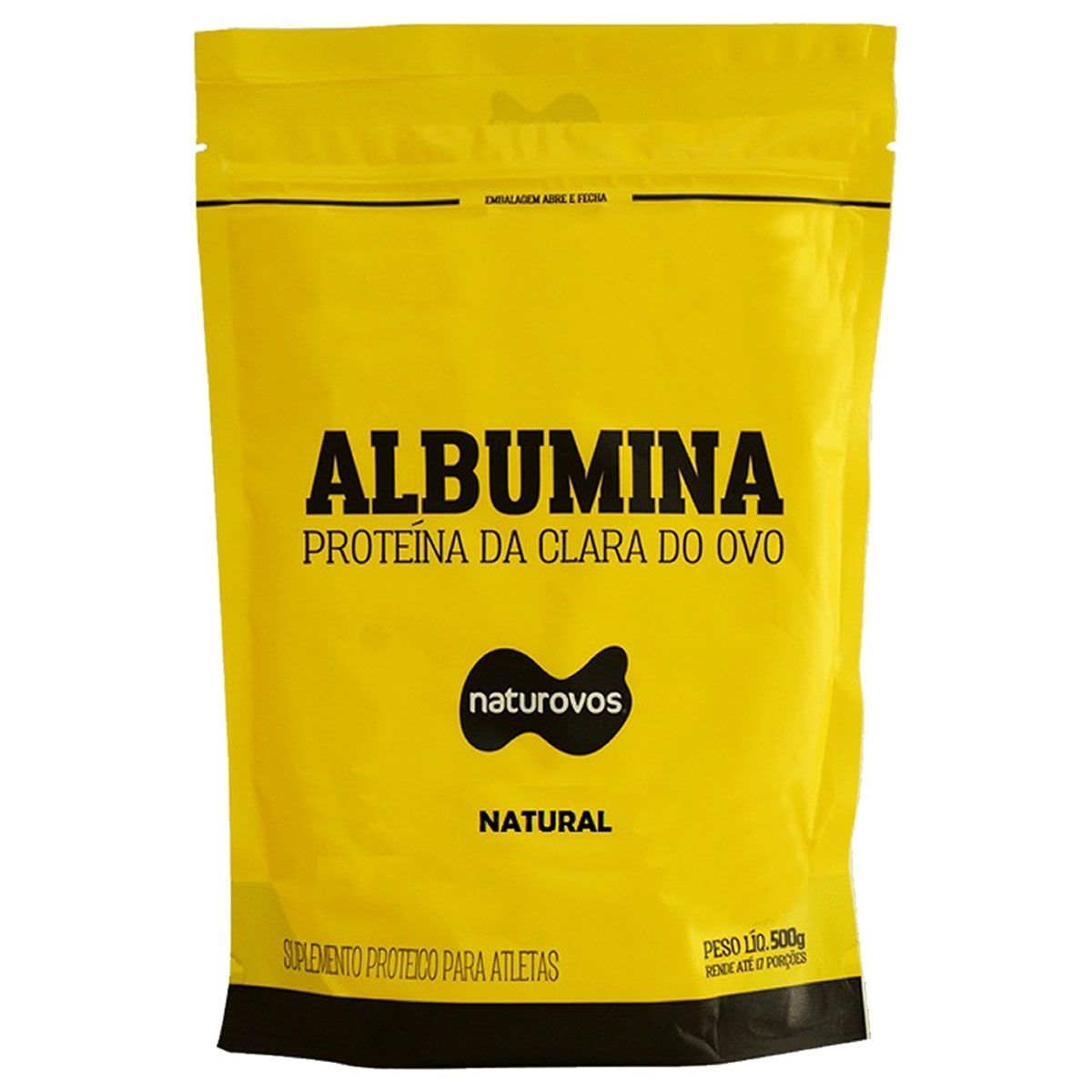 Albumina - 500g Refil Natural - Naturovos*** Data Venc. 30/05/2024
