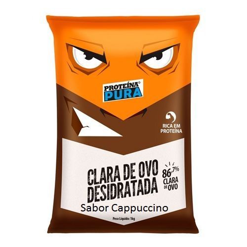 Albumina Prote�na Pura Clara de Ovo Desidratada - 1kg Cappuccino - Netto Alimentos