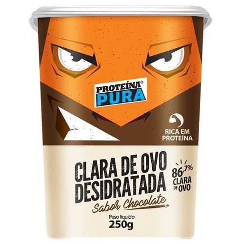 Albumina Prote�na Pura Clara de Ovo Desidratada - 250g Chocolate - Netto Alimentos