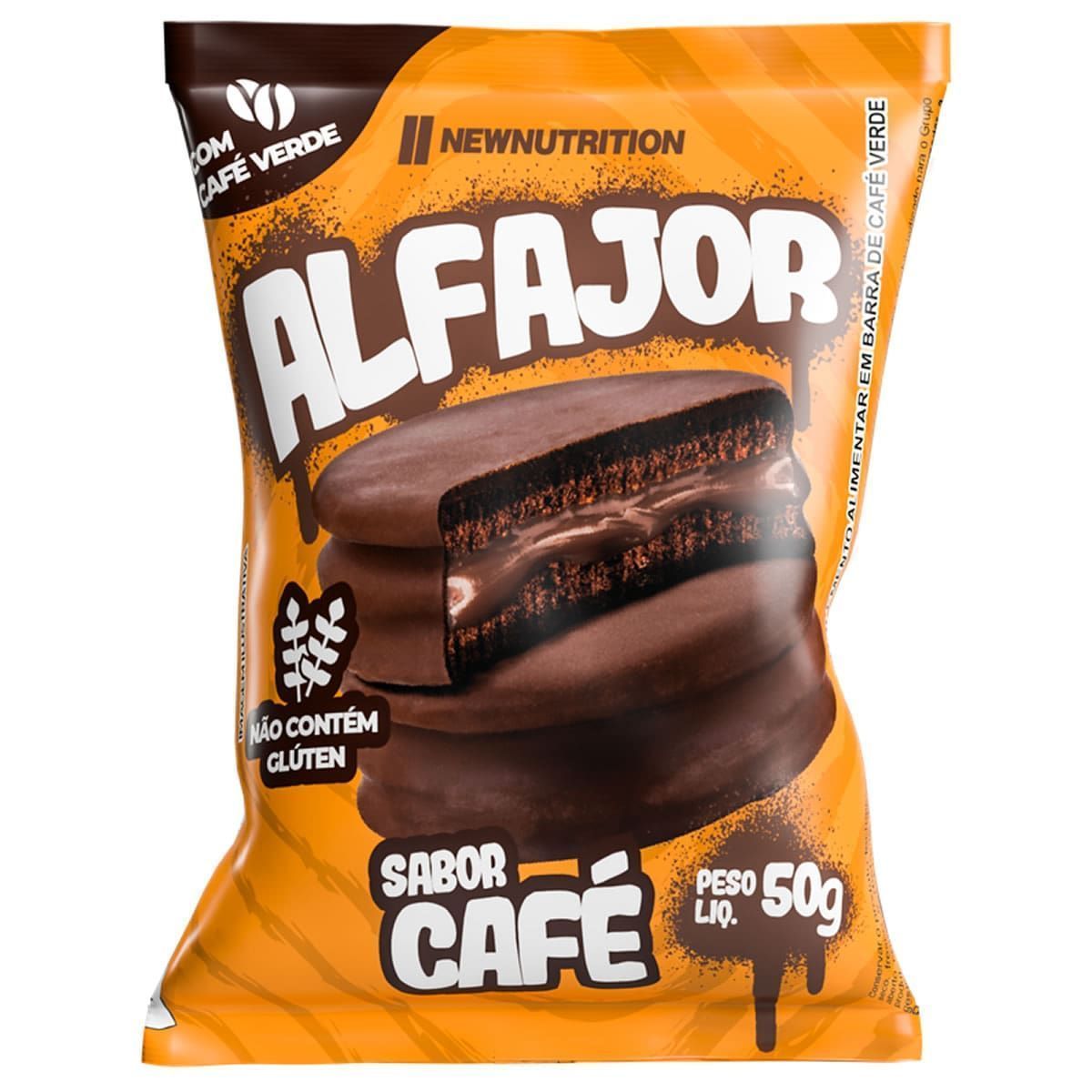 Alfajor - 1 Unidade 50g Caf� - NewNutrition