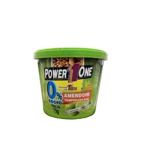 Amendoim Temperado Zero S�dio - Lemon 75g - Power One