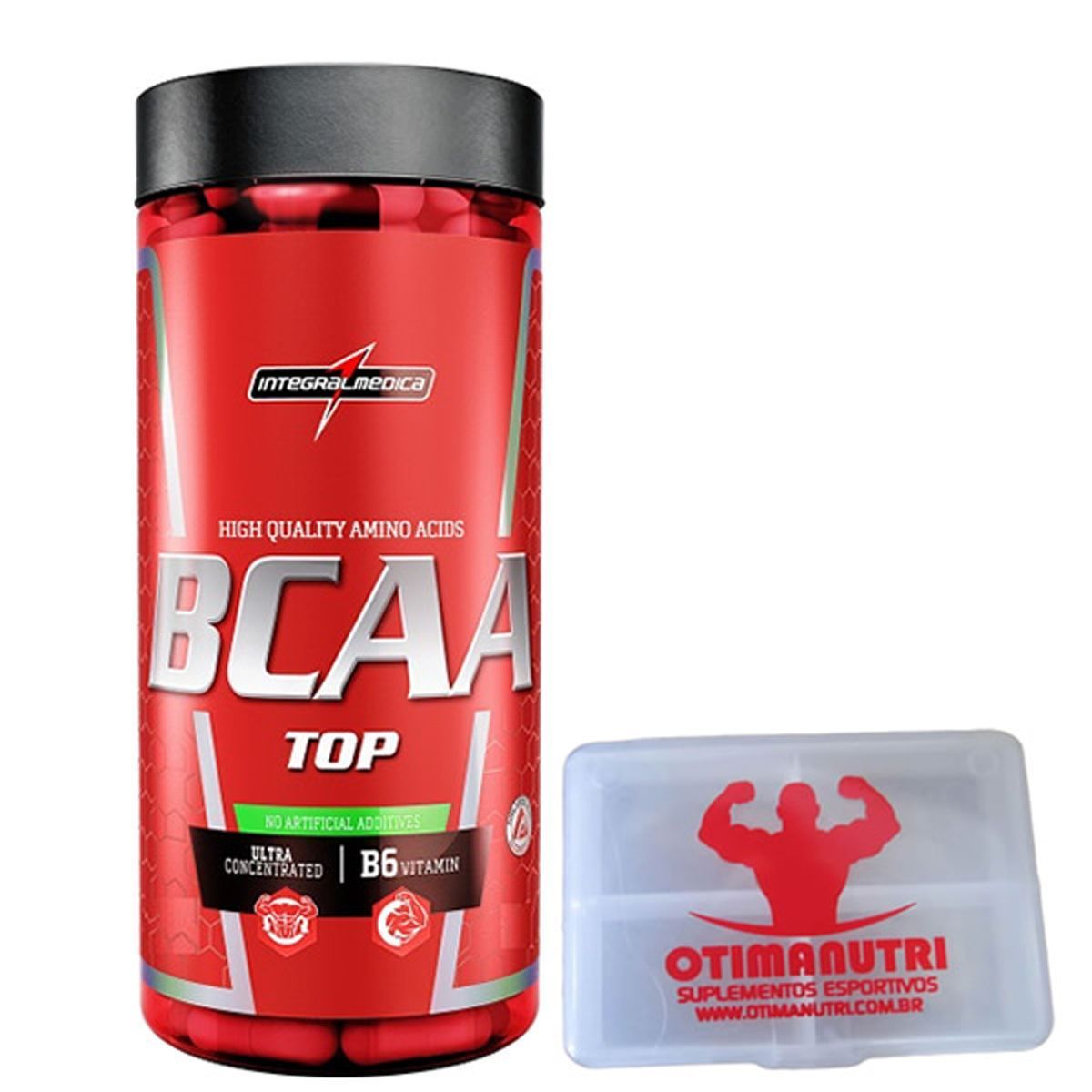Amino BCAA TOP - 120 c�psulas + Porta c�psulas - Integralm�dica