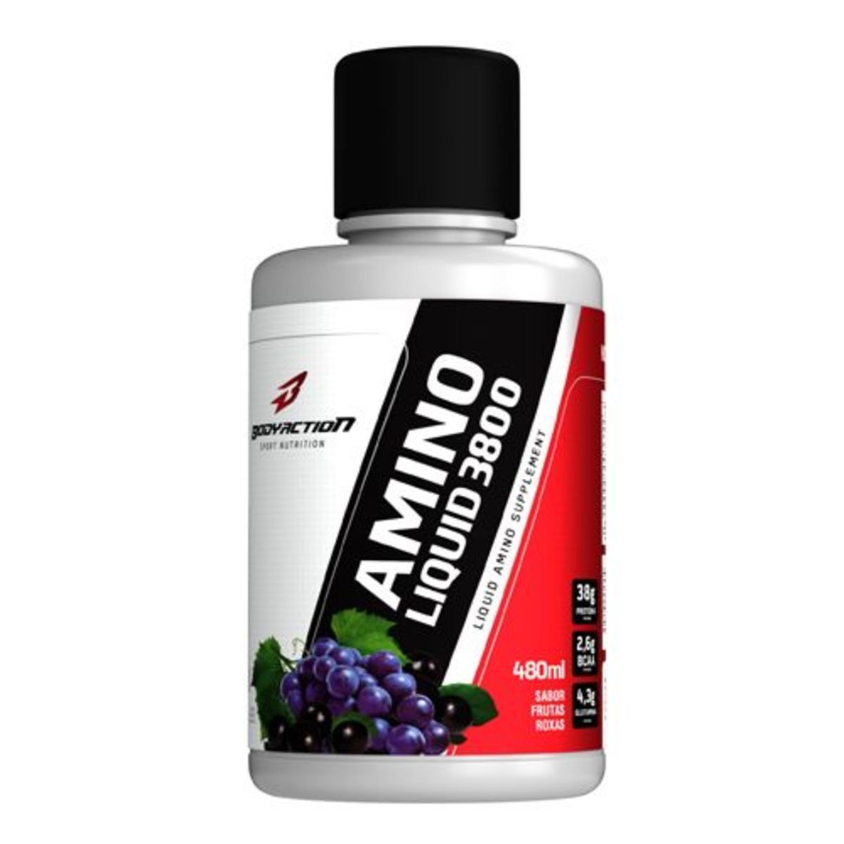 Amino Liquid 3800 - 480ml Frutas Roxas - BodyAction