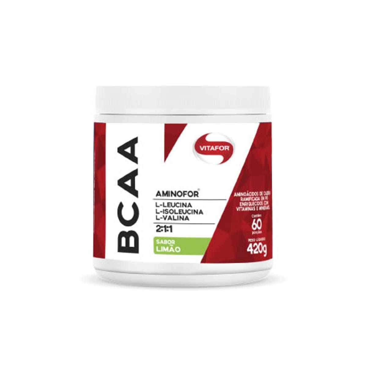 Aminofor BCAA - 420g Lim�o - Vitafor*** Data Venc. 30/08/2021