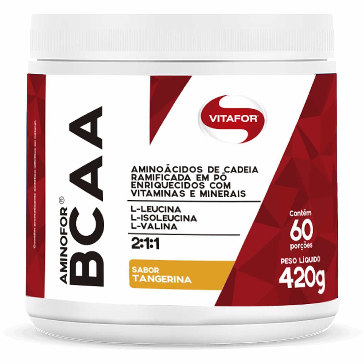 Aminofor BCAA - 420g Tangerina - Vitafor*** Data Venc. 30/08/2021