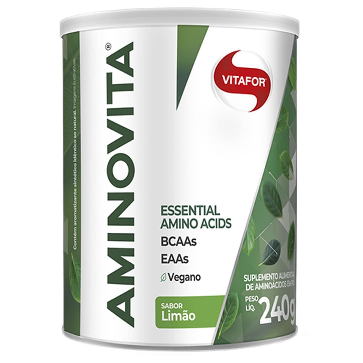 Aminovita Amino�cidos Essenciais - 240g Limao - Vitafor*** Data Venc. 30/09/2022