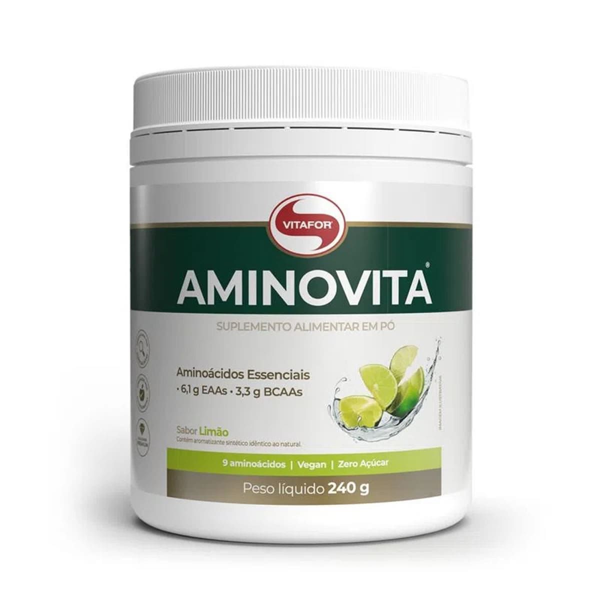Aminovita Amino�cidos Essenciais - 240g Lim�o - Vitafor*** Data Venc. 30/03/2026