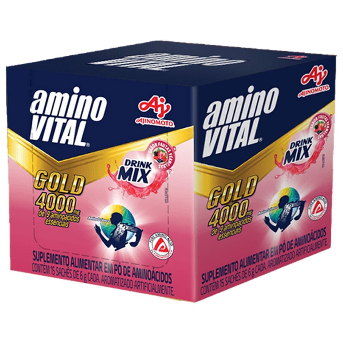 AminoVital Gold - 15 Sach�s 6g Frutas Vermelhas - Amino Vital