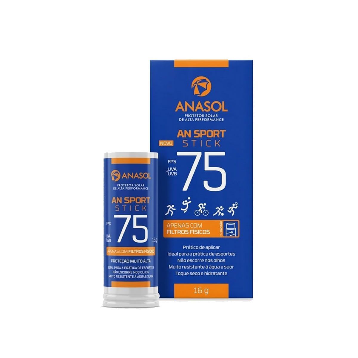 Protedor Solar em Barra An Sport Fps 75 - Stick 16g - Anasol
