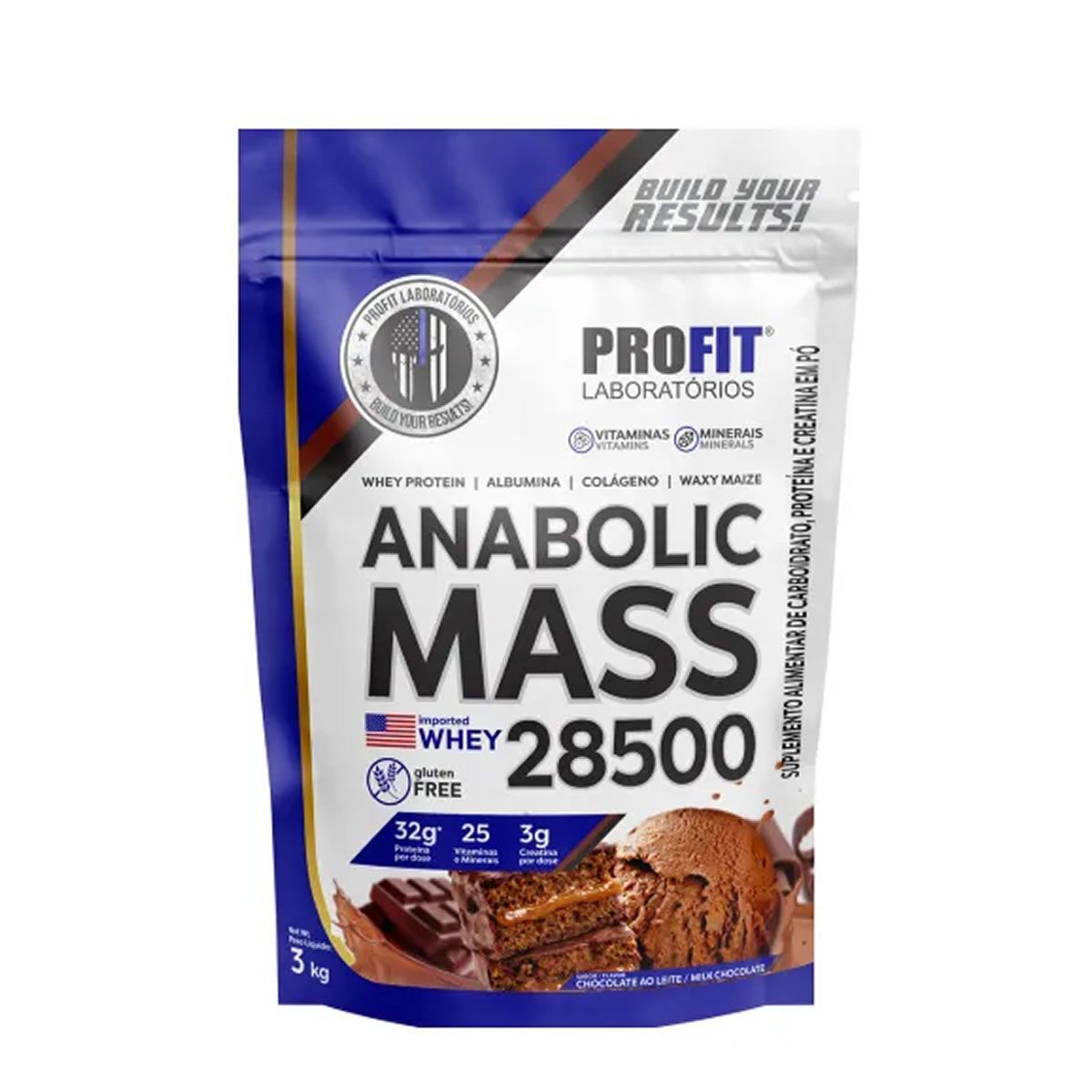 Anabolic Mass 28500 Refil - 3000g Chocolate ao Leite - ProFit