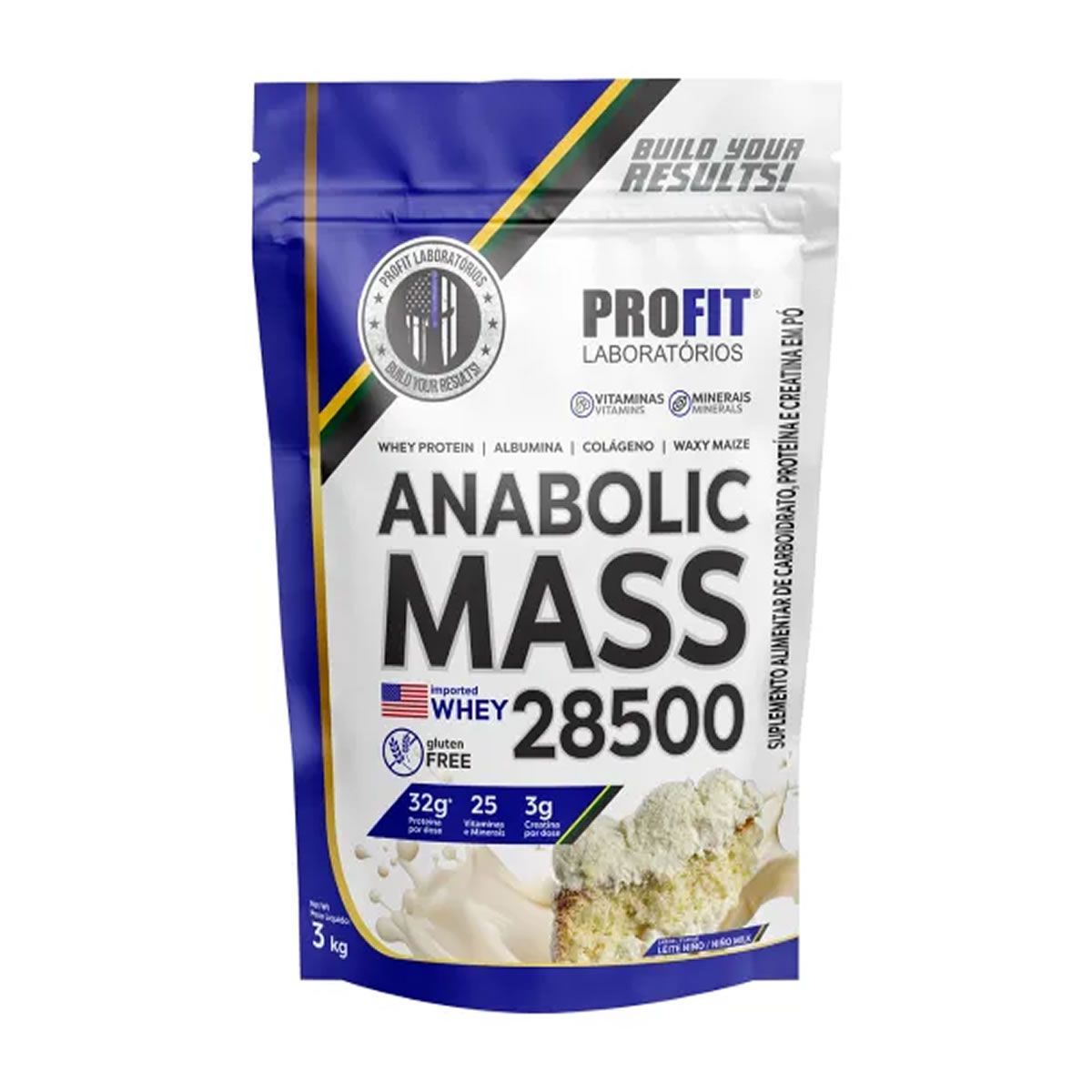 Anabolic Mass 28500 Refil Stand-Up - 3000g Leite Nino - ProFit