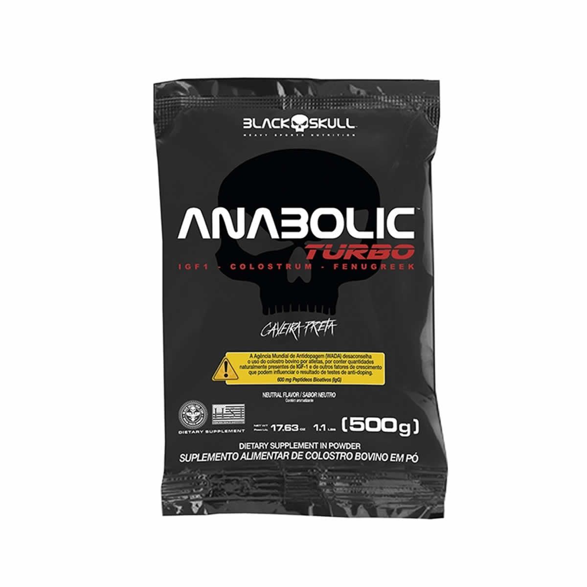 Anabolic Turbo - 500g Refil Neutro - Black Skull*** Data Venc. 30/06/2024
