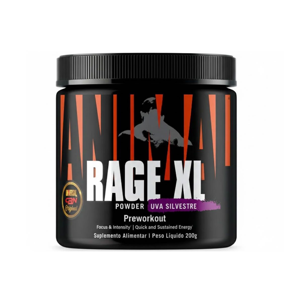 Animal Rage XL Powder - 221g Uva Silvestre - Universal