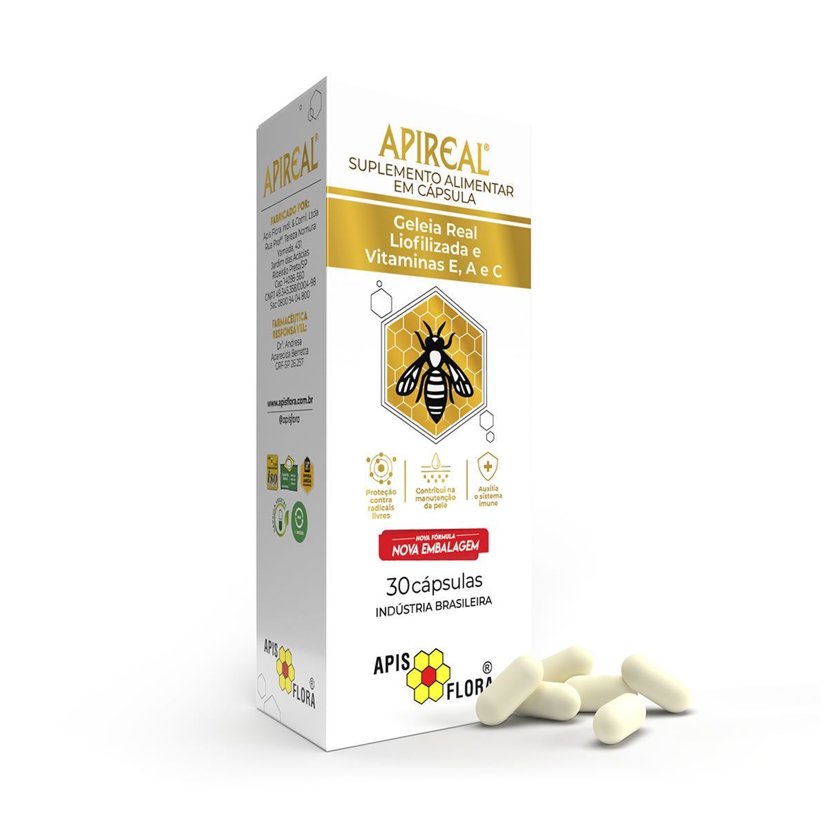 Apireal - 30 C�psulas - Apis Flora