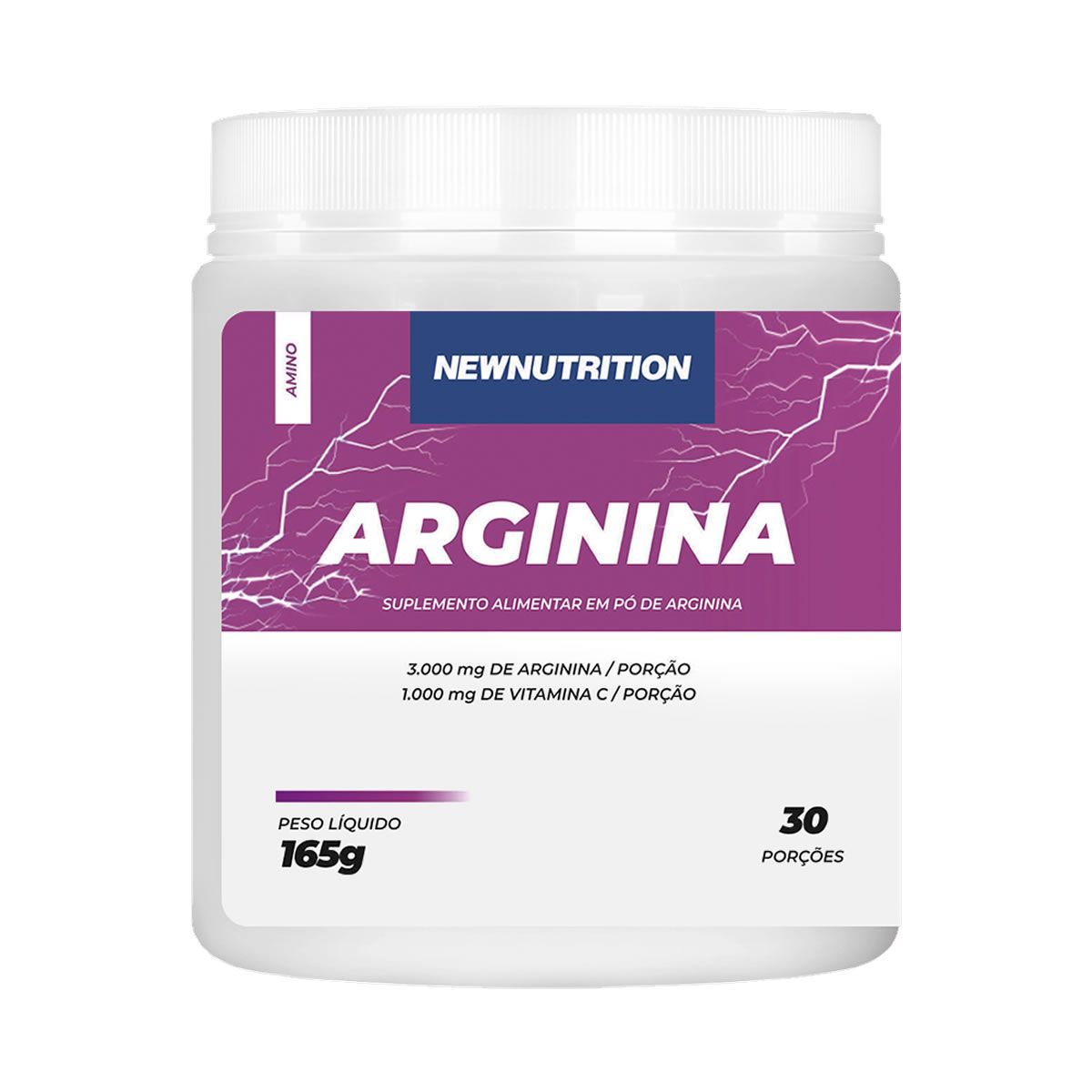 Arginina - 165g Sem Sabor - NewNutrition