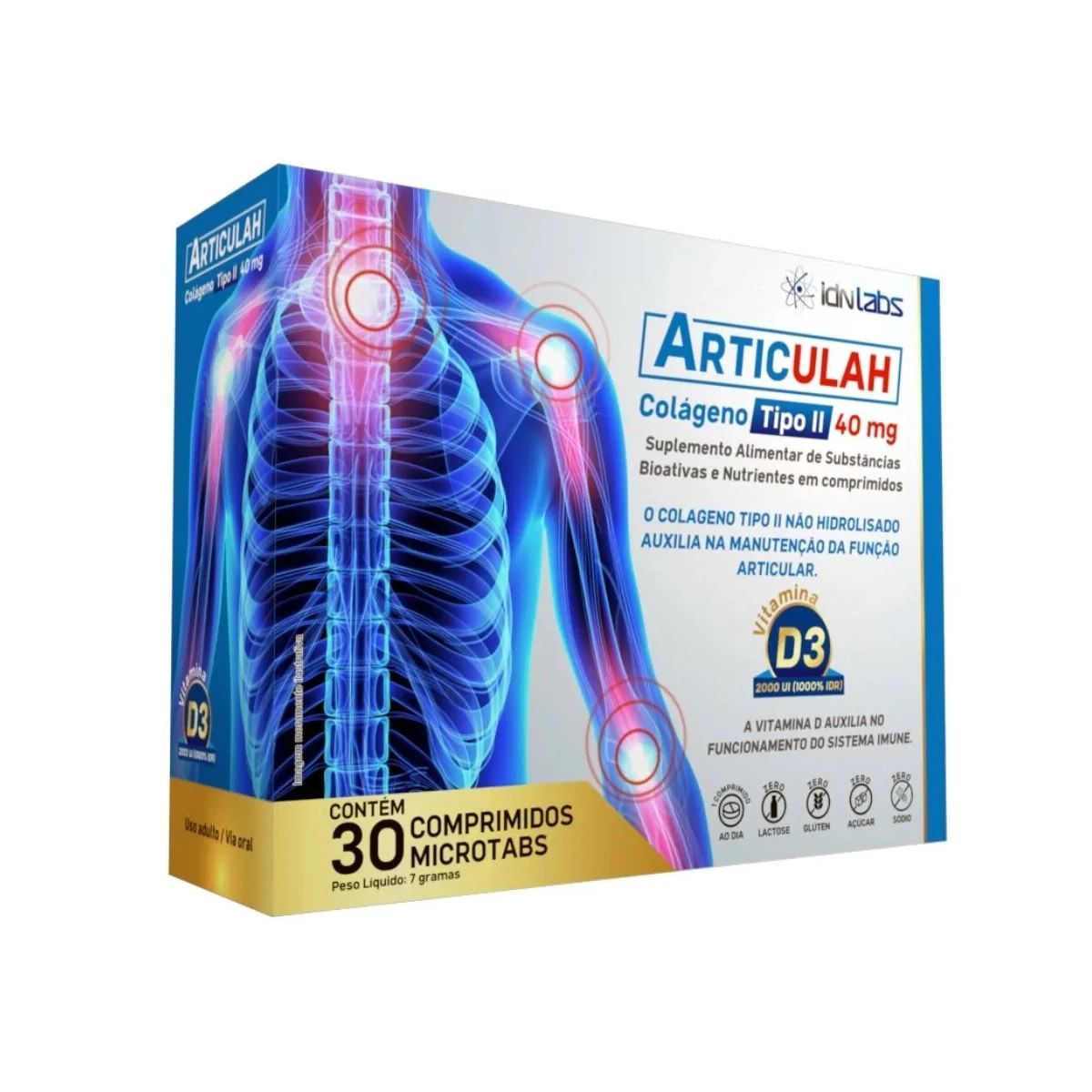 Articulah Col�geno Tipo II - 30 Comprimidos - IDN Labs