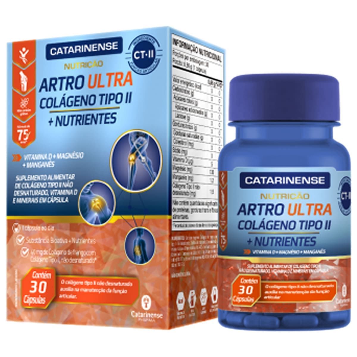 Artro Ultra Col�geno Tipo II - 30 C�psulas - Catarinense Nutri��o