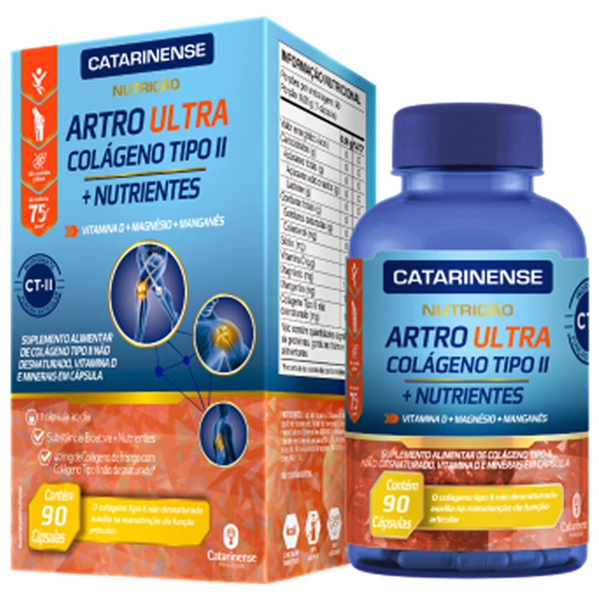 Artro Ultra Col�geno Tipo II - 90 C�psulas - Catarinense Nutri��o