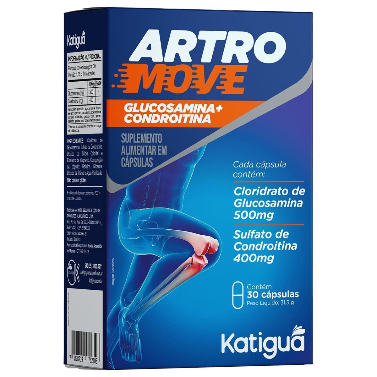 ArtroMove Glucosamina + Condroitina - 30 C�psulas - Katigu�