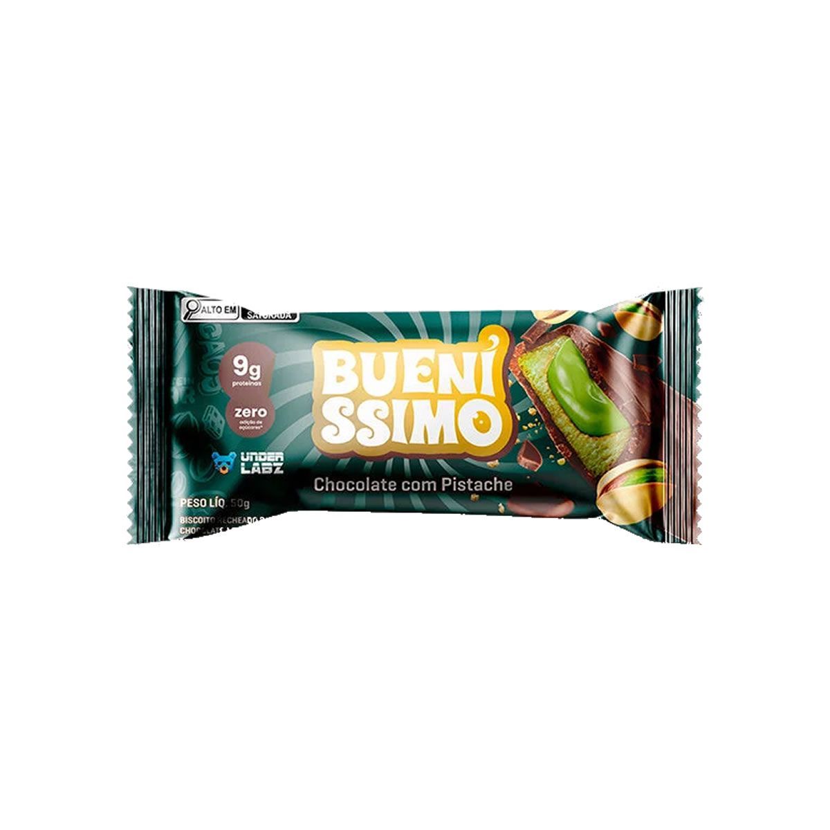 Baked Bar Buen�ssimo - 1 Unidade 50g Chocolate com Pistache - Under Labz