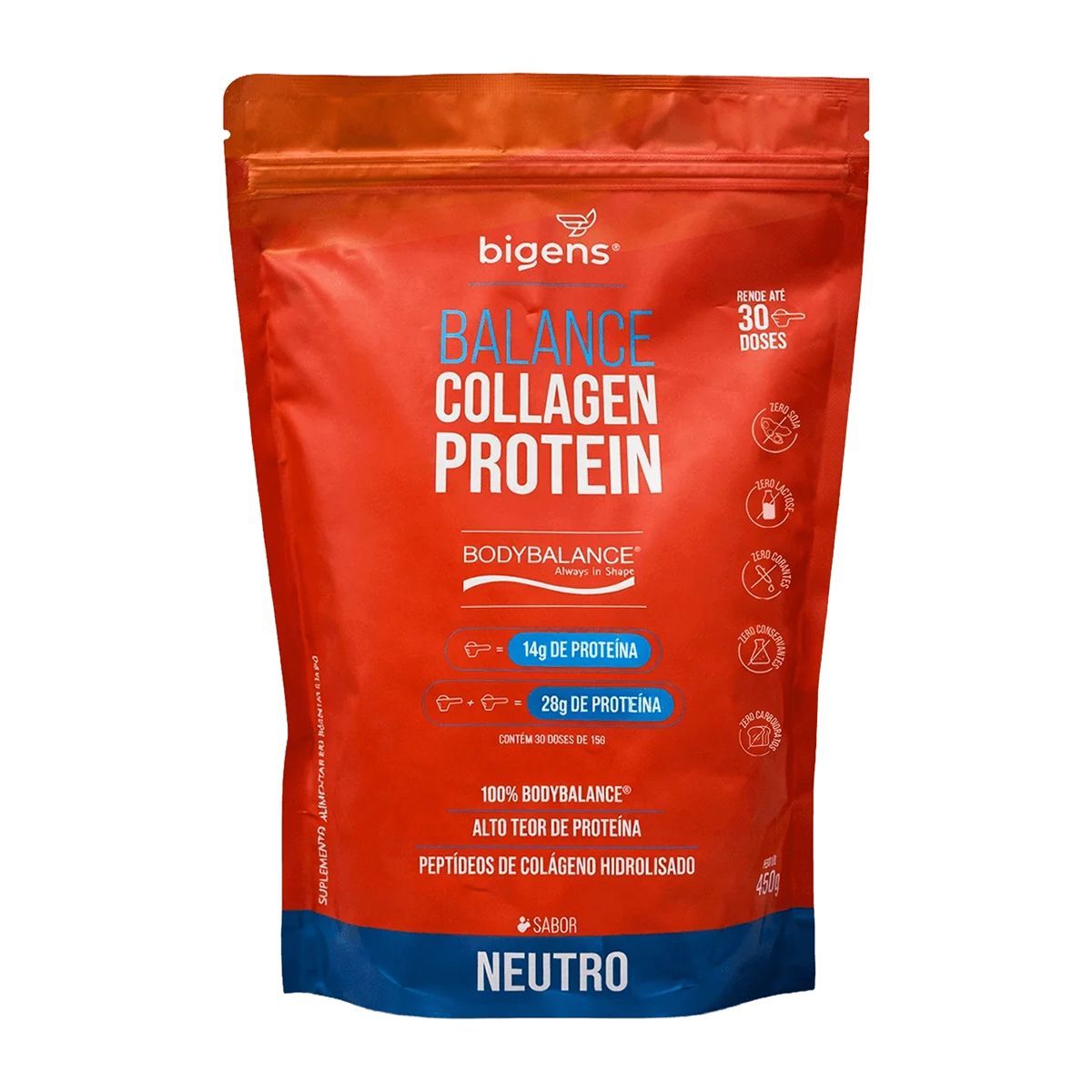 Balance Collagen Protein Hidrolisado - Refil 450g Neutro - Bigens