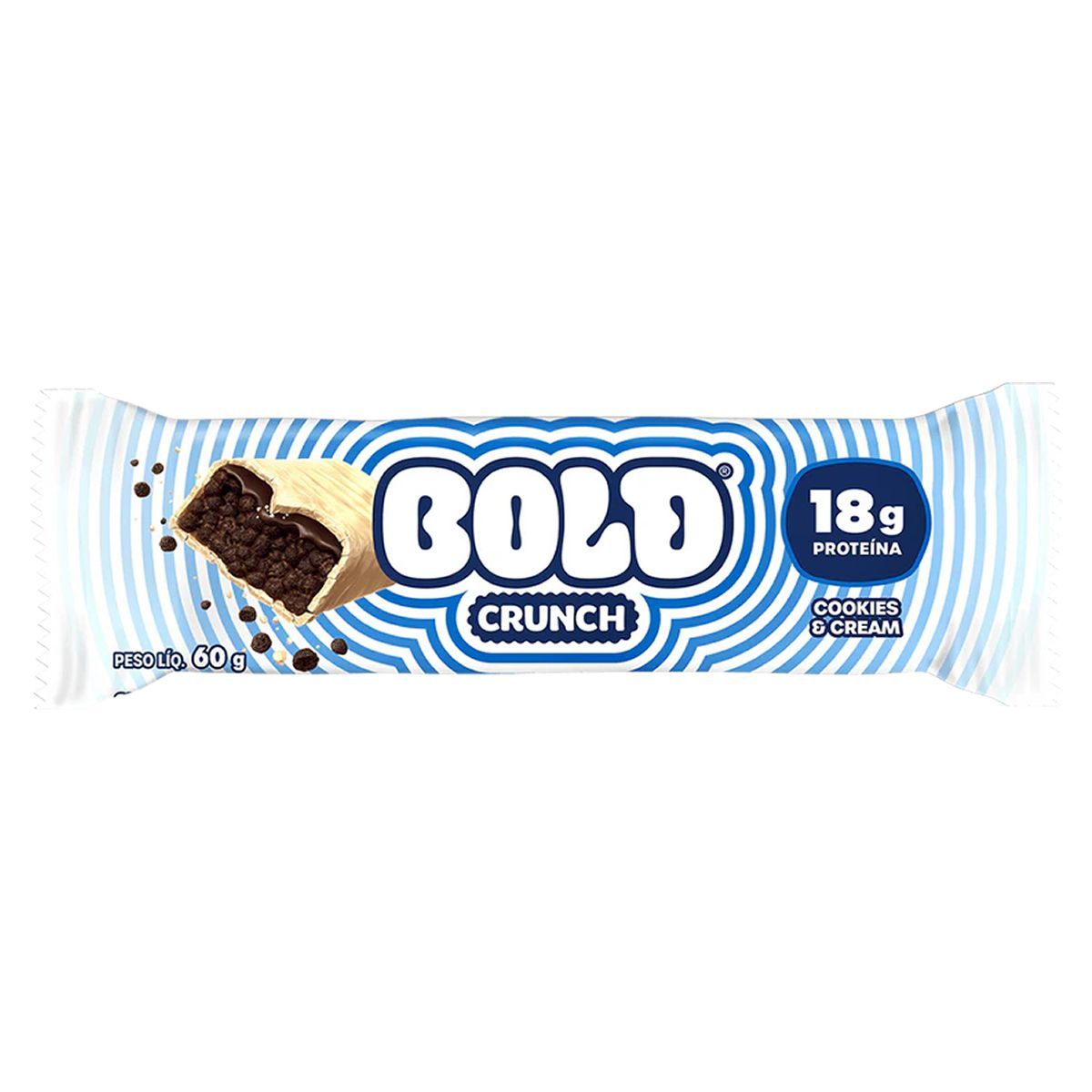 Barra de Prote�na Crunch - 60g Cookies e Cream - Bold