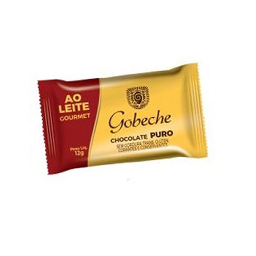 Barra Chocolate Puro ao Leite Gourmet - 1 Unidade 12g - Gobeche