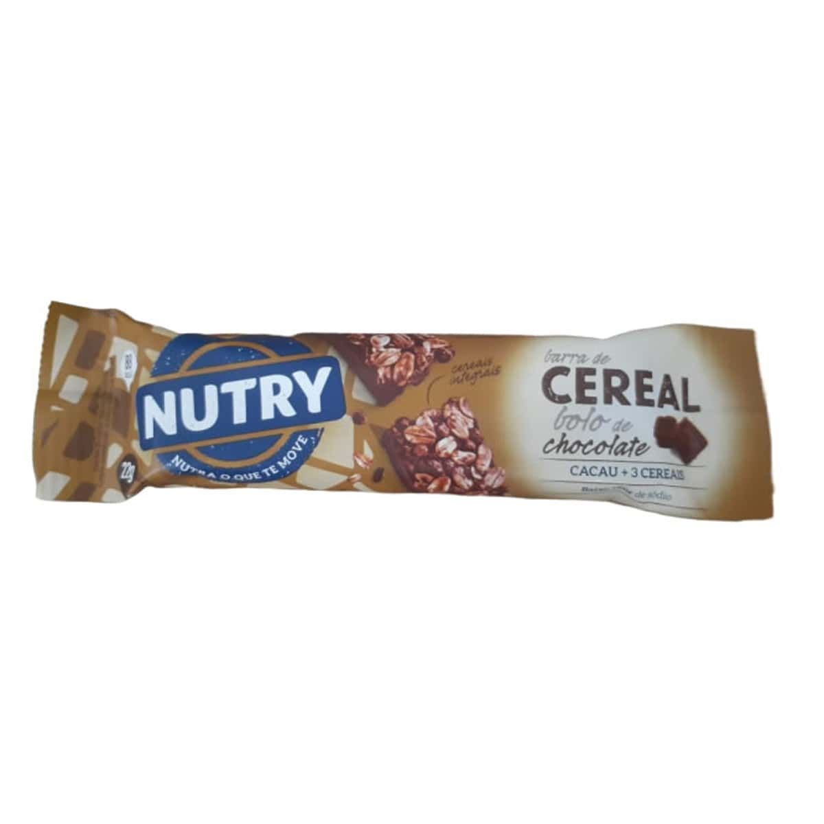 Barra de Cereal - 1 unidade 22g Bolo de Chocolate - Nutry