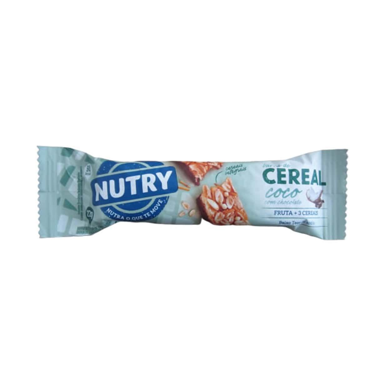 Barra de Cereal - 1 unidade 22g Coco com Chocolate - Nutry