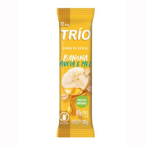 Barra de Cereal - Banana com Aveia e Mel 1 unidade - Trio Alimentos
