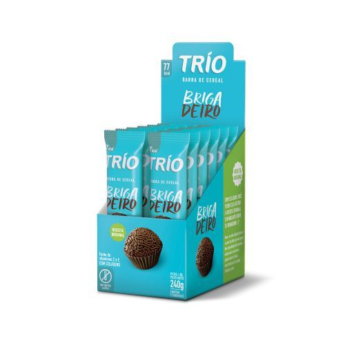 Barra de Cereal - C/ 12 unid Brigadeiro - Trio Alimentos