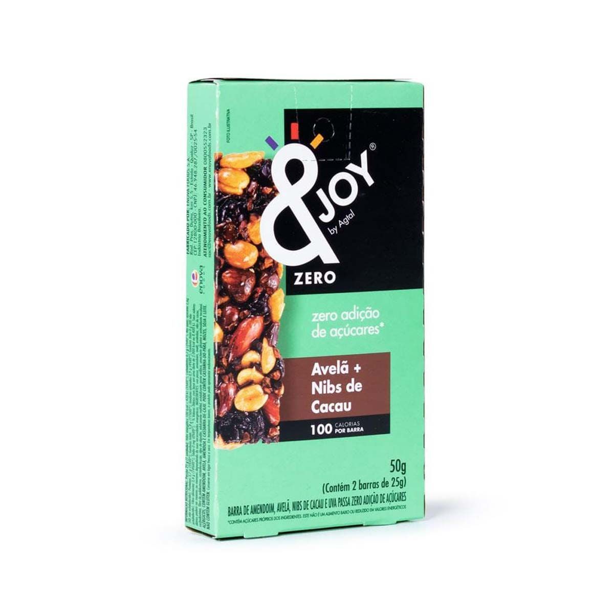 Barra de Cereal Mixed Nuts Zero - 2 Unidades Avel� e Nibs de Cacau - Agtal