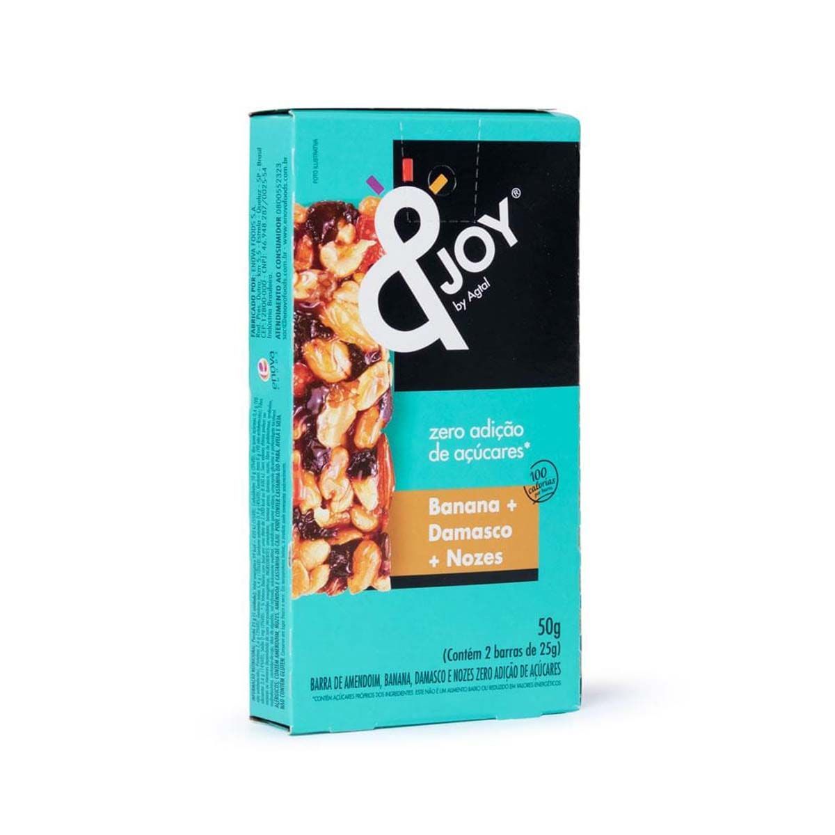 Barra de Cereal Mixed Nuts Zero - 2 Unidades Banana, Damasco e Nozes - Agtal