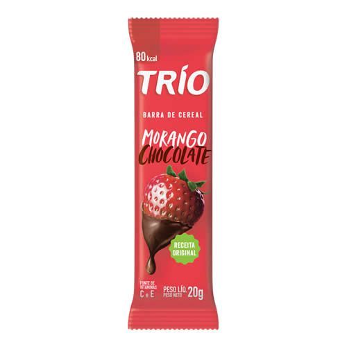 Barra de Cereal Trio - 1 barra de 20g Morango & Chocolate - Trio Alimentos