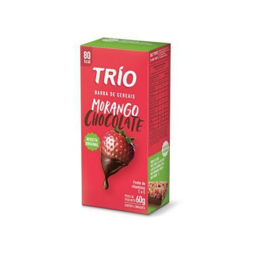 Barra de Cereal Trio - c/3 und Morango com Chocolate 20g - Trio Alimentos