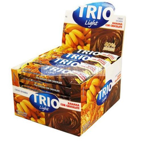 Barra de Cereal Trio Light - c/24 und Banana com Chocolate 20g - Trio Alimentos