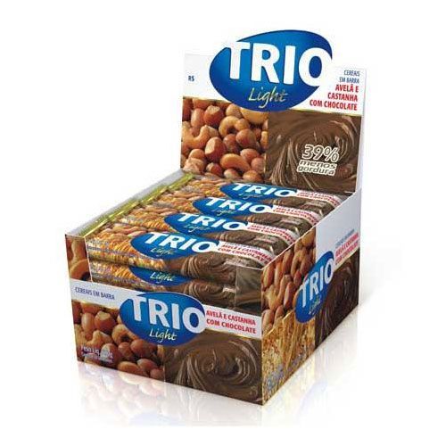 Barra de Cereal Trio Light - c/24 und Castanha com Avel� 20g - Trio Alimentos
