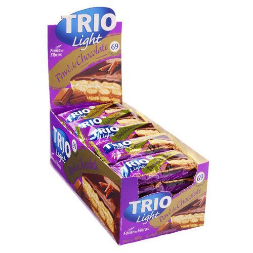 Barra de Cereal Trio Light - c/24 und Pav� de Chocolate 20g - Trio Alimentos