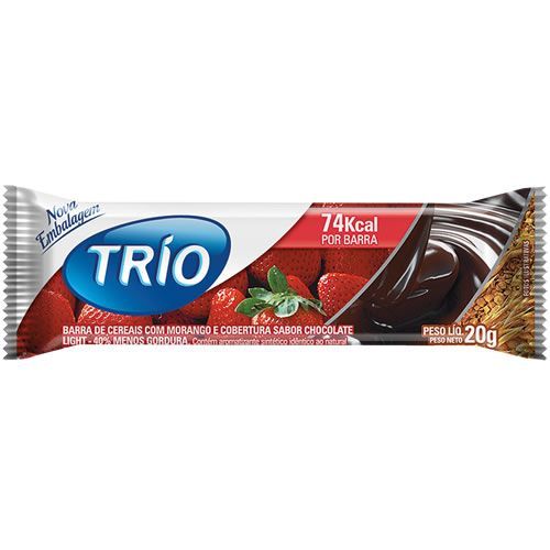 Barra de Cereal Trio Light - Morango com Chocolate 20g - Trio Alimentos