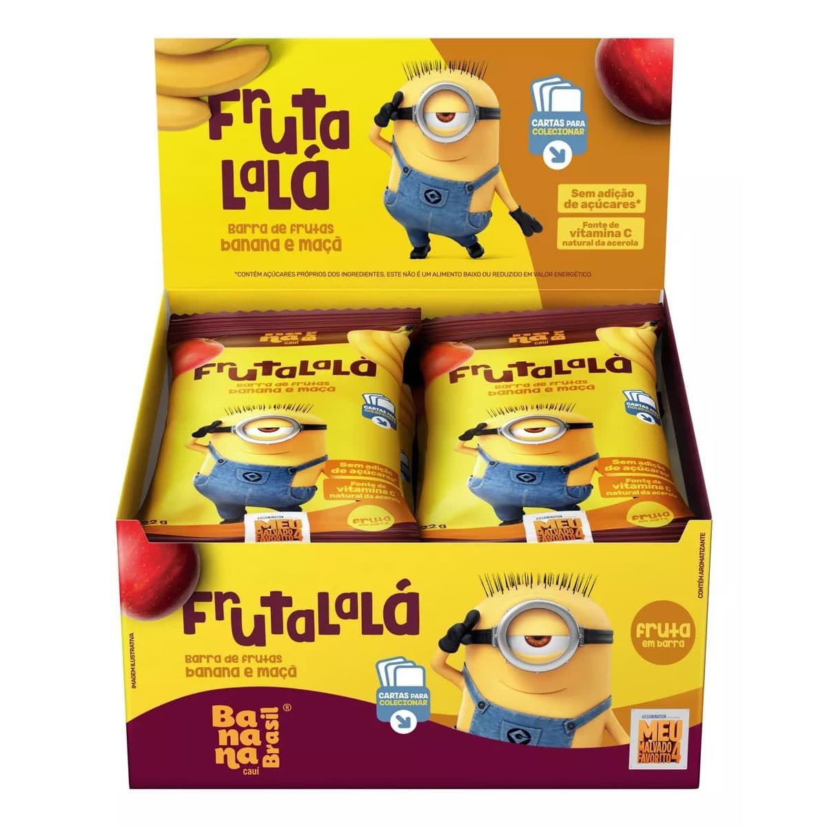 Barra de Frutas Frutalal� - 12 Barras 22g Banana e Ma�a - Banana Brasil
