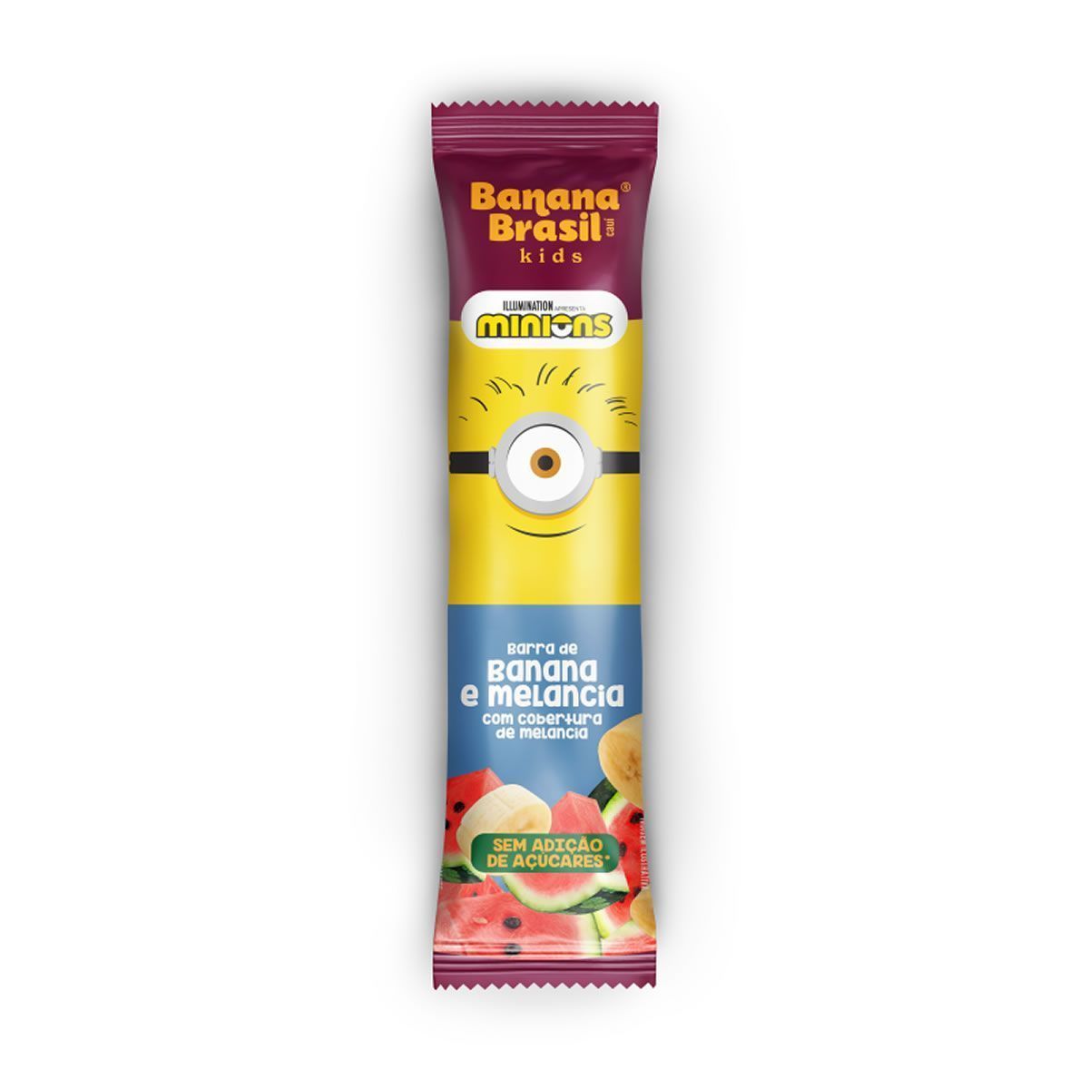 Barra de Frutas Kids - 1 Barra 22g Banana com Melancia -  Banana Brasil