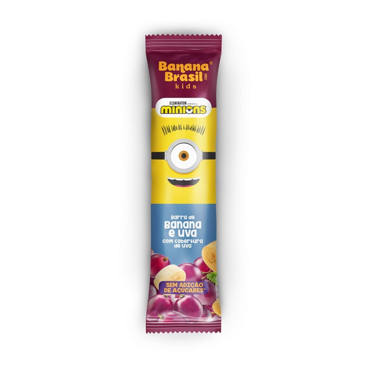 Barra de Frutas Kids - 1 Barra 22g Banana com Uva -  Banana Brasil